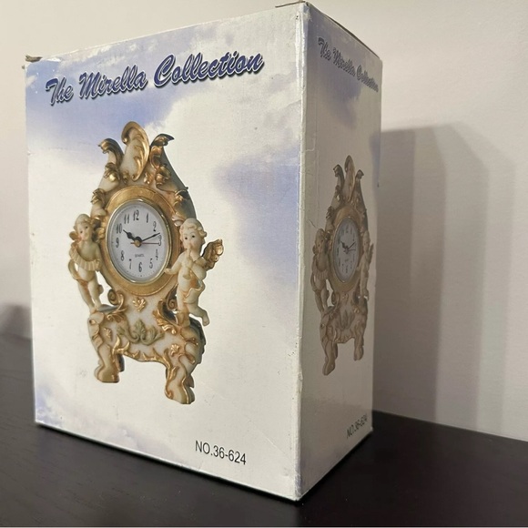 THE MIRELLA COLLECTION CHERUBS QUARTS MANTLE CLOCK - Picture 2 of 5